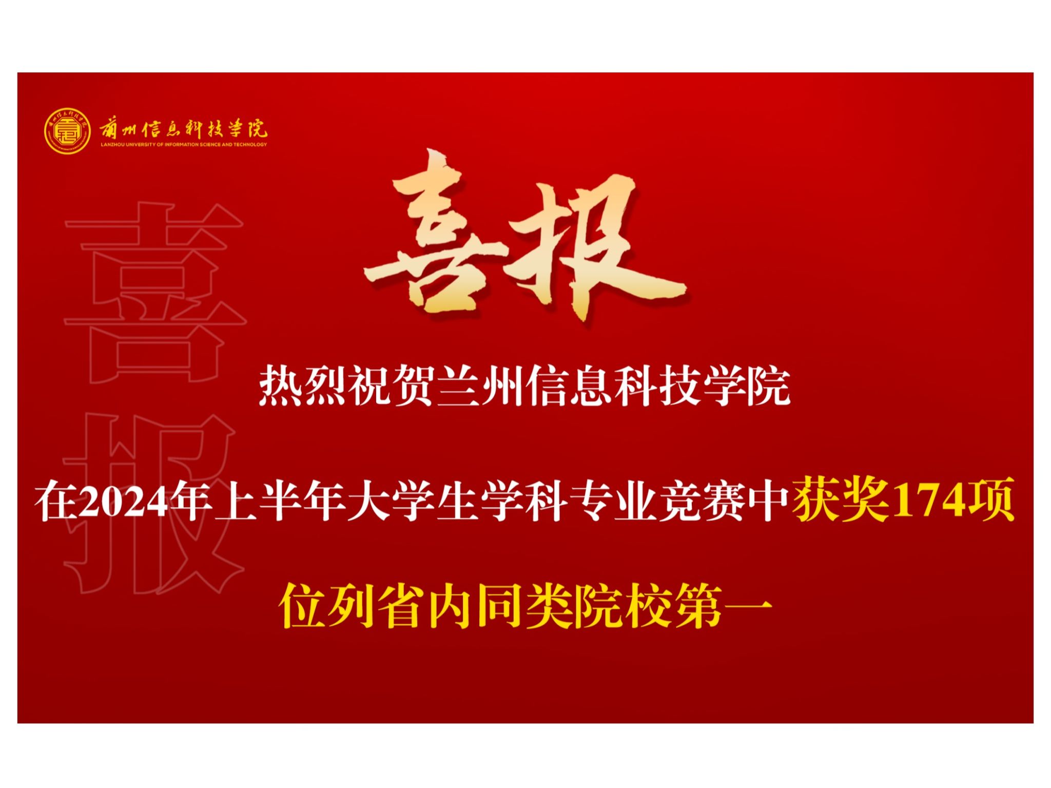 174项！兰州信息科技学院在2024年省级大学生学科专业竞赛中取得佳绩